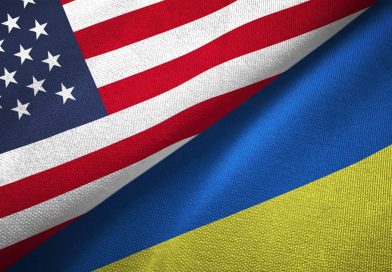Флаги США и Украины