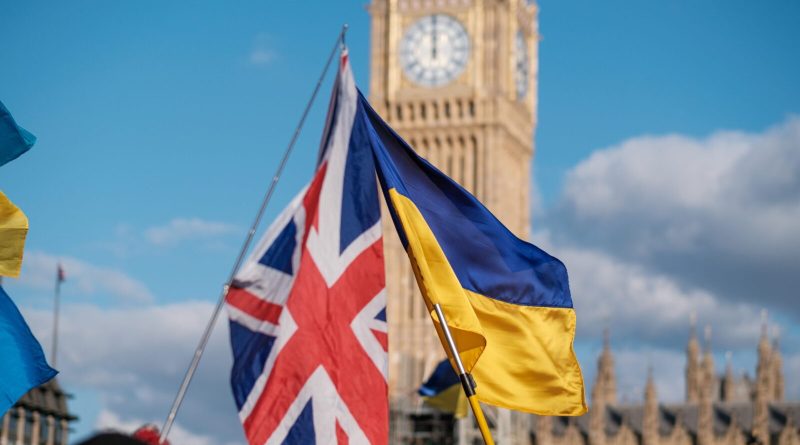Флаги Украины и Британии