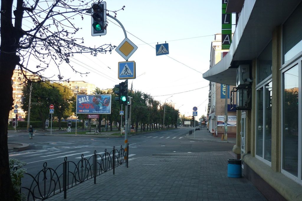 Перекресток в центре Черкасс