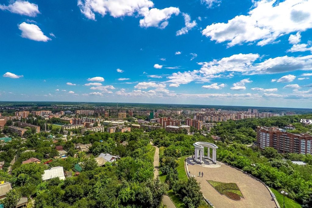 Полтава, Соборная площадь, Белая беседка, архивное фото